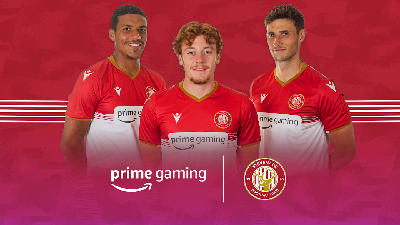 Stevenage FC announce 's Prime Gaming as new Official Shirt Sponsor -  News - Stevenage Football Club